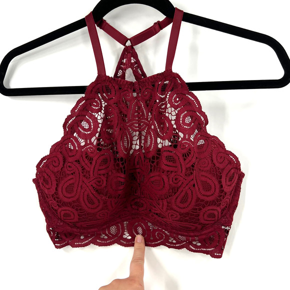 Victoria's Secret PINK Racerback Lace Lined Push Up Bra Bralette Comfort Medium - Picture 3 of 9